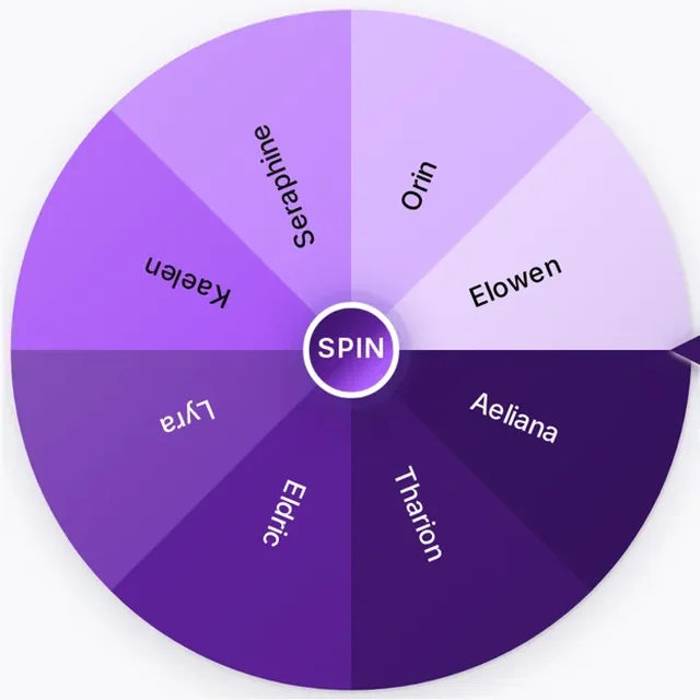 Fantasy Name Generator wheel
