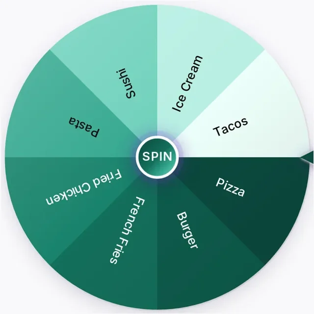Random Food Generator wheel