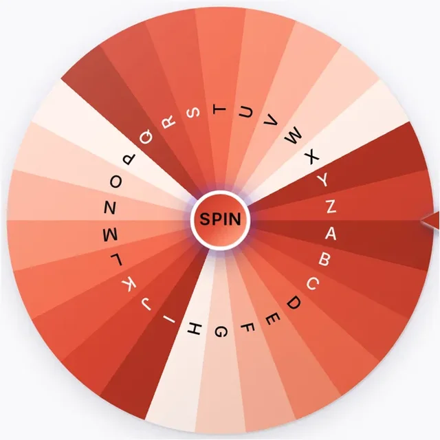 Random Letter Generator wheel
