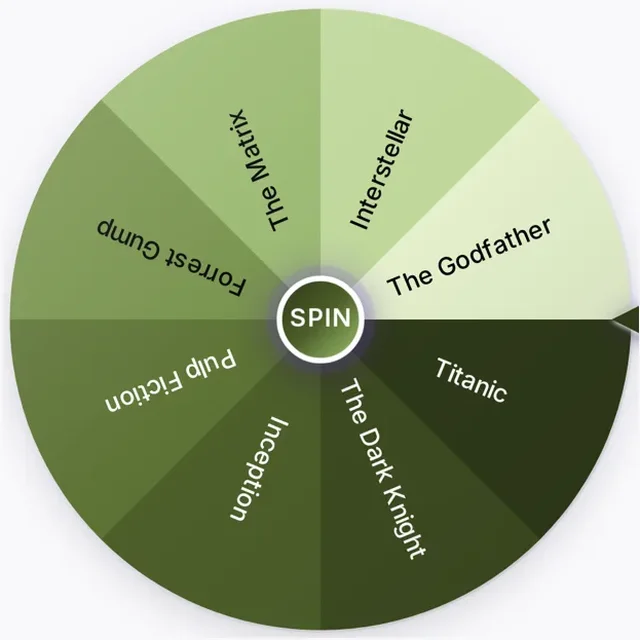 Random Movie Generator wheel