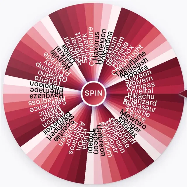 Random Pokémon Generator wheel