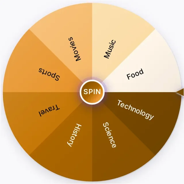 Random Topic Generator wheel